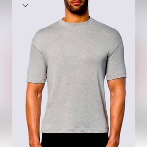 BLEUSALT Men’s High Tee. Light Grey. Size M (3). NEW.